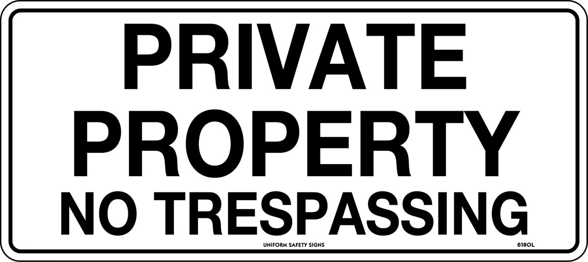 Metal No Trespassing Sign | Private Property Security | Uniform Safety Signs