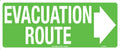 350x145mm Metal Evacuation Sign | Industrial Sites | Uniform Safety Signs
