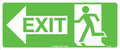Running Man Exit Left Arrow | Emergency Egress | Uniform Safety Signs