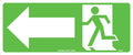 350x145mm Running Man Sign | Emergency Exit Routes | Uniform Safety Signs