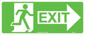 Metal Running Man Exit Right Sign | Emergency Egress | Uniform Safety Signs