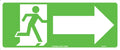 Running Man Arrow Right Sign | Emergency Egress Routes | Uniform Safety Signs