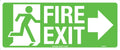 Poly Fire Exit Right Arrow | Industrial Facilities | Uniform Safety Signs