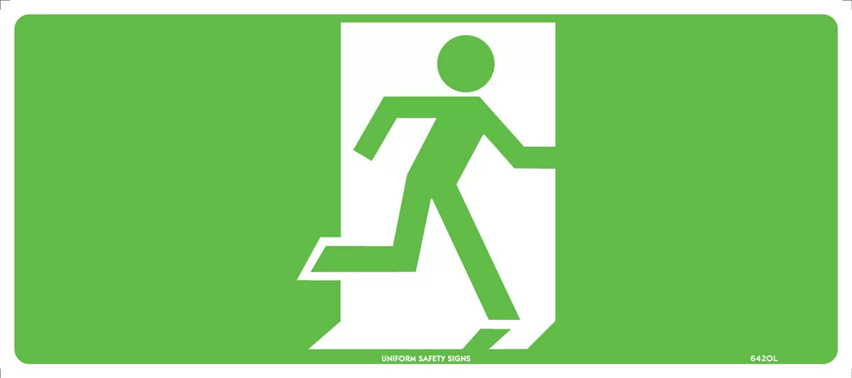 Luminous Running Man Picto | Emergency Exit Routes | Uniform Safety Signs