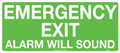 Luminous Emergency Exit Alarm Sign | Industrial Facilities | Uniform Safety Signs