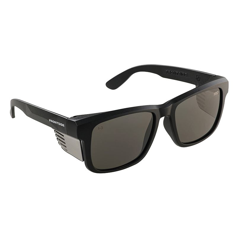 Frontside Safety Glasses - Smoke - Black Frame