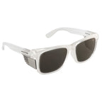 Frontside Safety Glasses - Smoke - Clear Frame