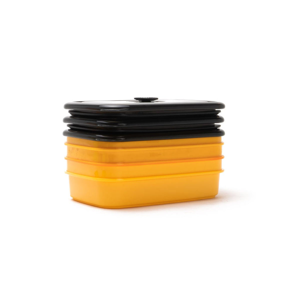 Rugged Xtremes 3 x 650ml REUSABLE CRIB CONTAINER SET BPA Free Vac Seal YELLOW