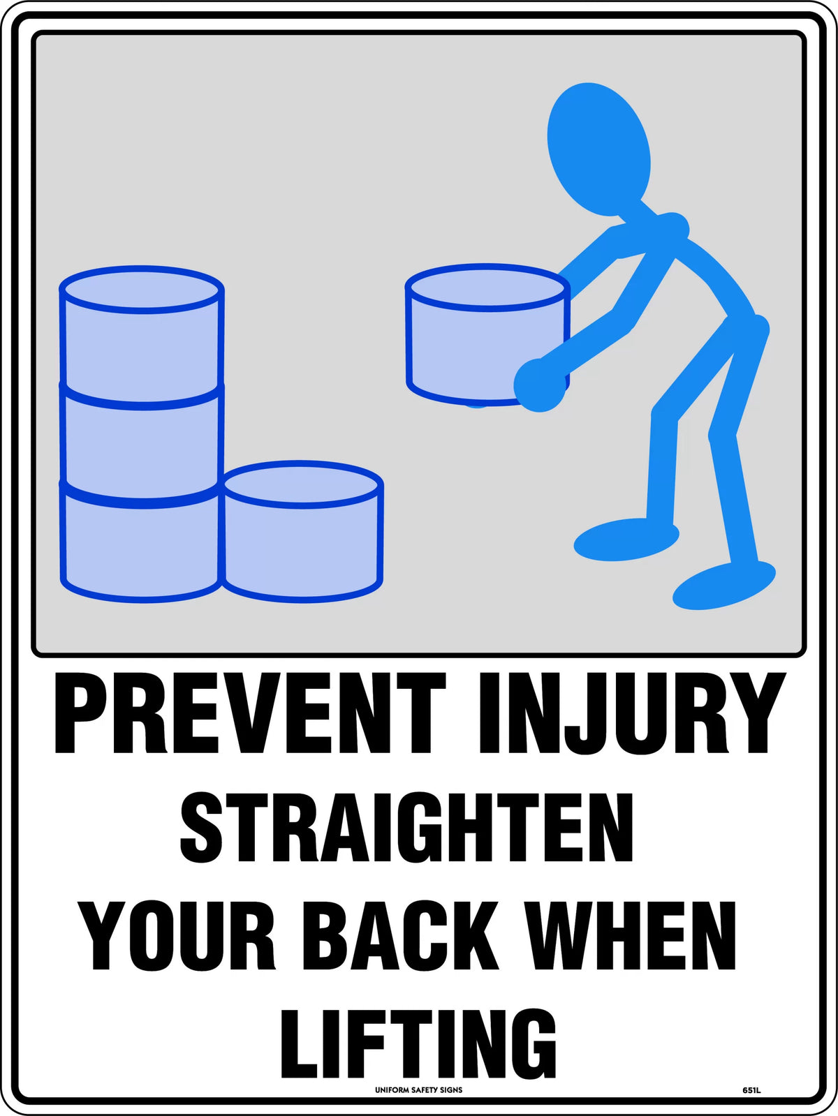 Straighten 600x400mm Lifting Safety Sign | Uniform Safety Signs