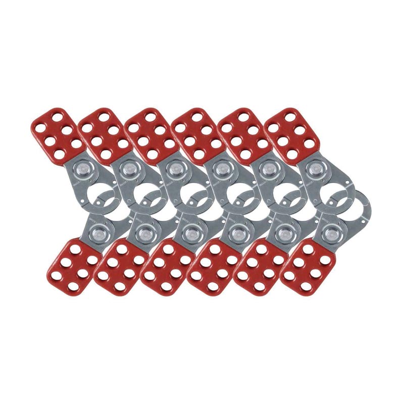 Brady Safety Lockout Hasp 25mm Jaw | Red Steel, 6 Locks
