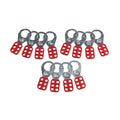 Brady Safety Lockout Hasp 38mm Jaw | Red Steel, 6 Locks