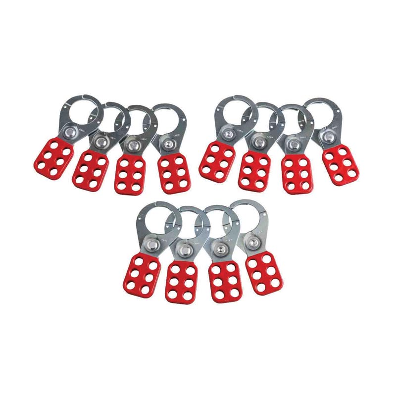 Brady Safety Lockout Hasp 38mm Jaw | Red Steel, 6 Locks