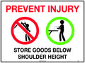 600x400mm Poly Storage Sign | Warehouse Racking | Uniform Safety Signs