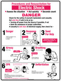 Metal Electrical Shock Treatment Sign | First Aid Stations | Uniform Safety Signs