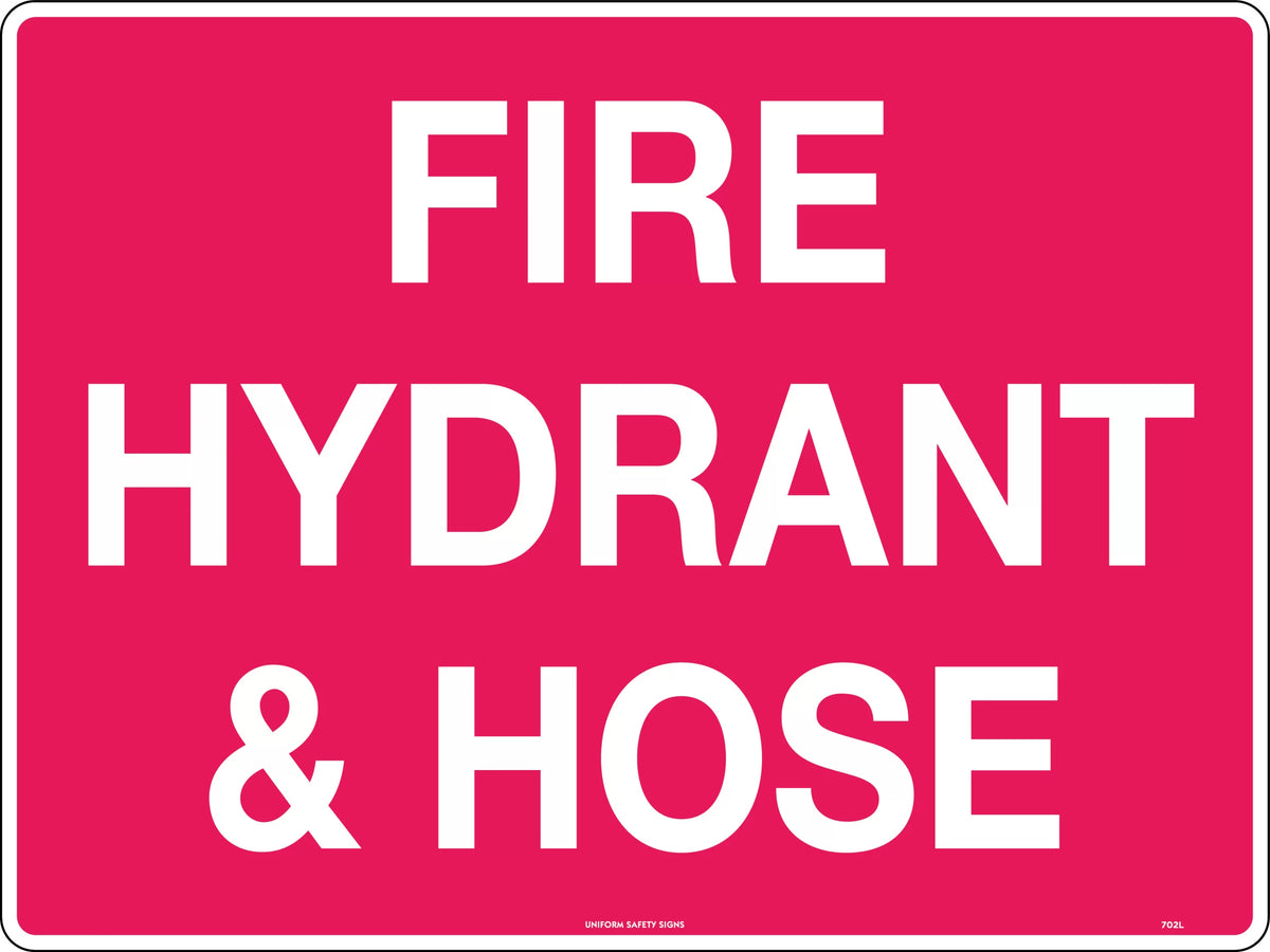 300x225mm Fire Hydrant and Hose Sign | Industrial Sites | Uniform Safety Signs