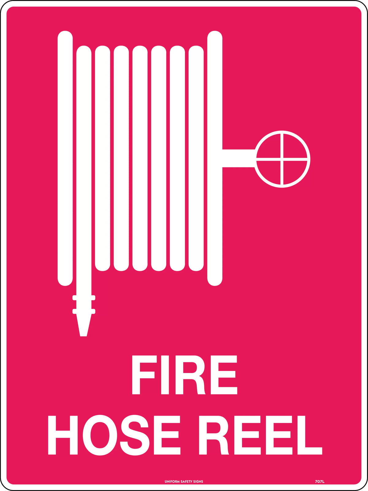 Metal Fire Hose Reel Sign | Industrial Fire Safety | Uniform Safety Signs