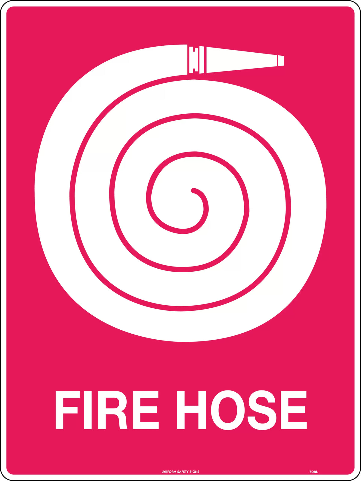 300x100mm Fire Hose Sign | Industrial Fire Points | Uniform Safety Signs