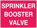 Metal Sprinkler Booster Valve Sign | Fire Systems | Uniform Safety Signs