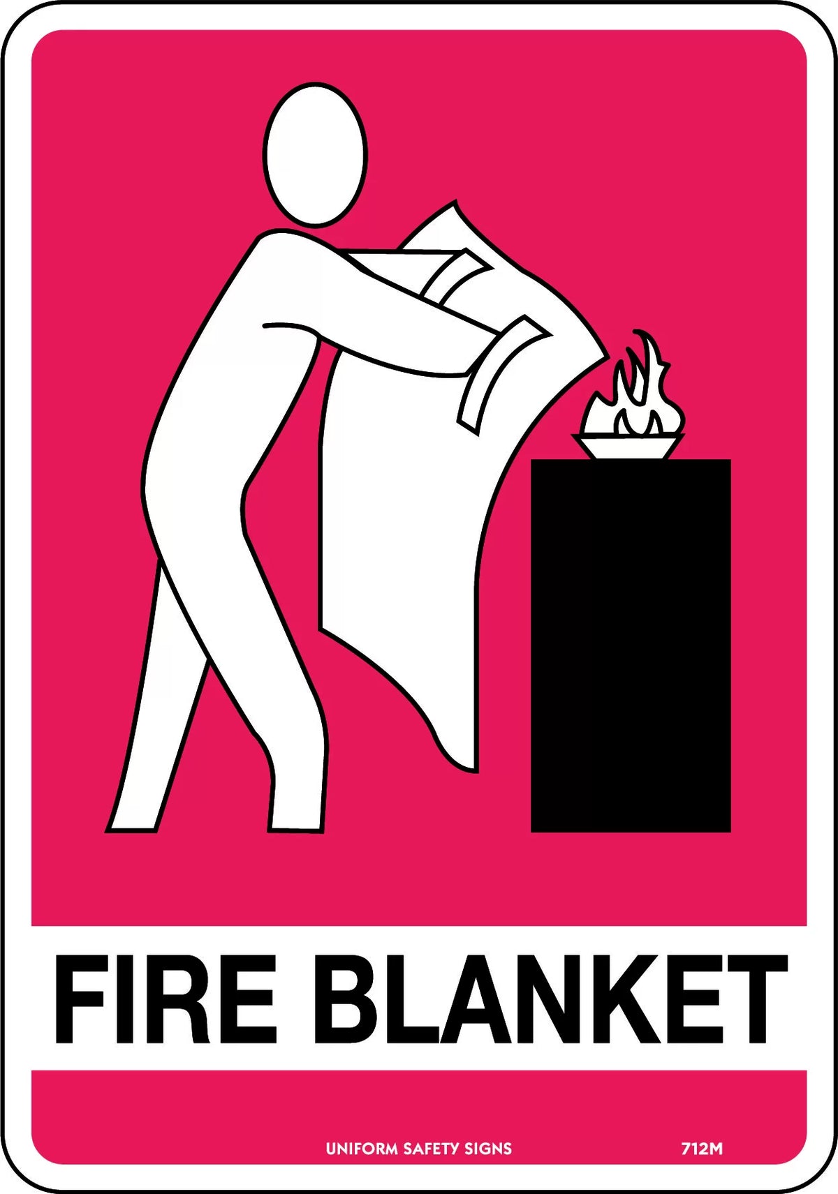 225x225mm Fire Blanket Sign | Emergency Stations | Uniform Safety Signs