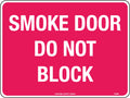 300x225mm Smoke Door Sign | Fire Exit Routes | Uniform Safety Signs