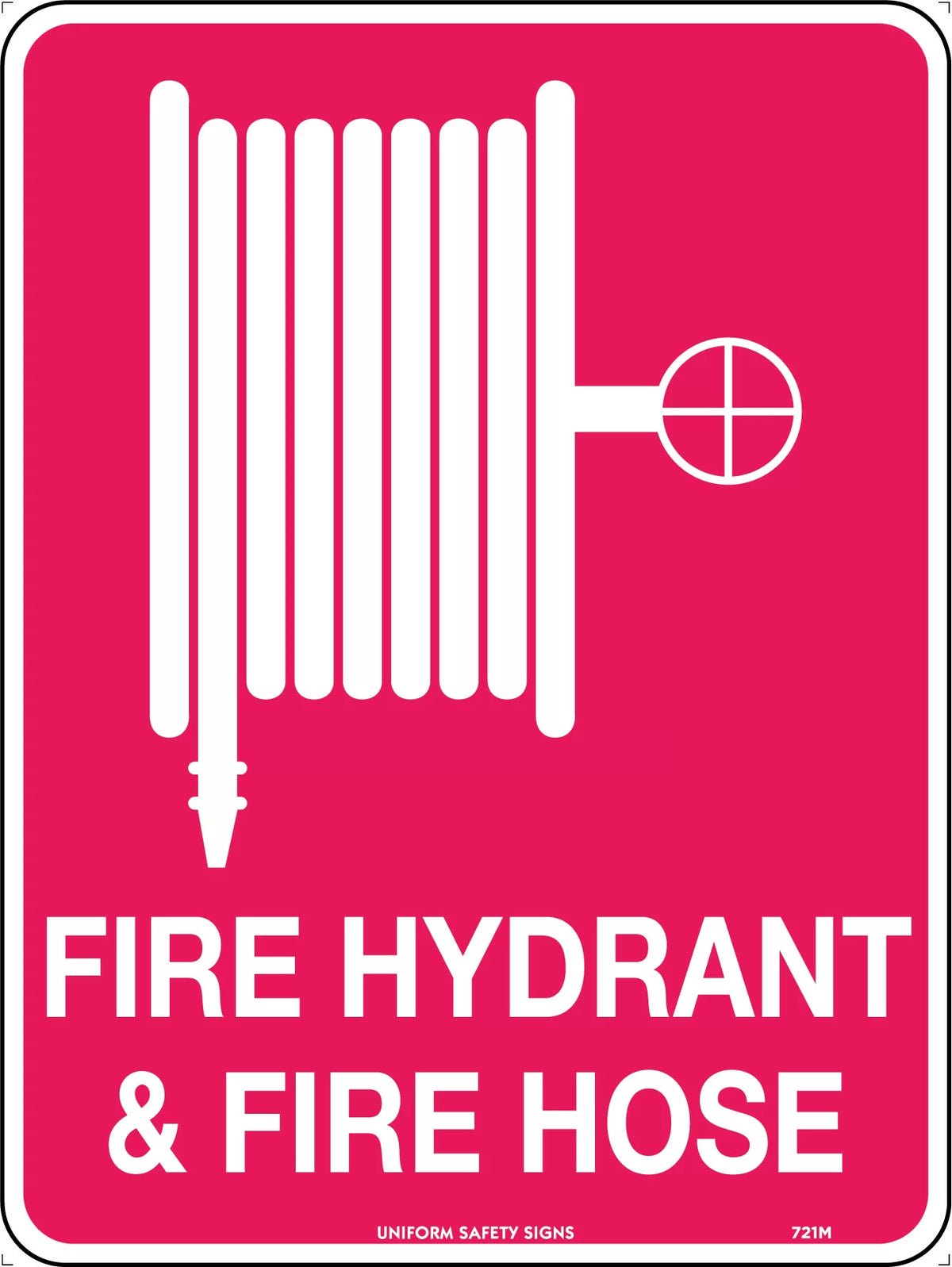 Poly Fire Hydrant & Hose Sign | Industrial Sites | Uniform Safety Signs