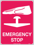 300x225mm Emergency Stop Sign | Industrial Plant & Machinery | Uniform Safety Signs