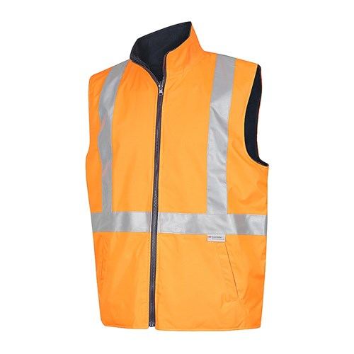 Hi Vis Reversible Vest With Reflective Tape - view 1