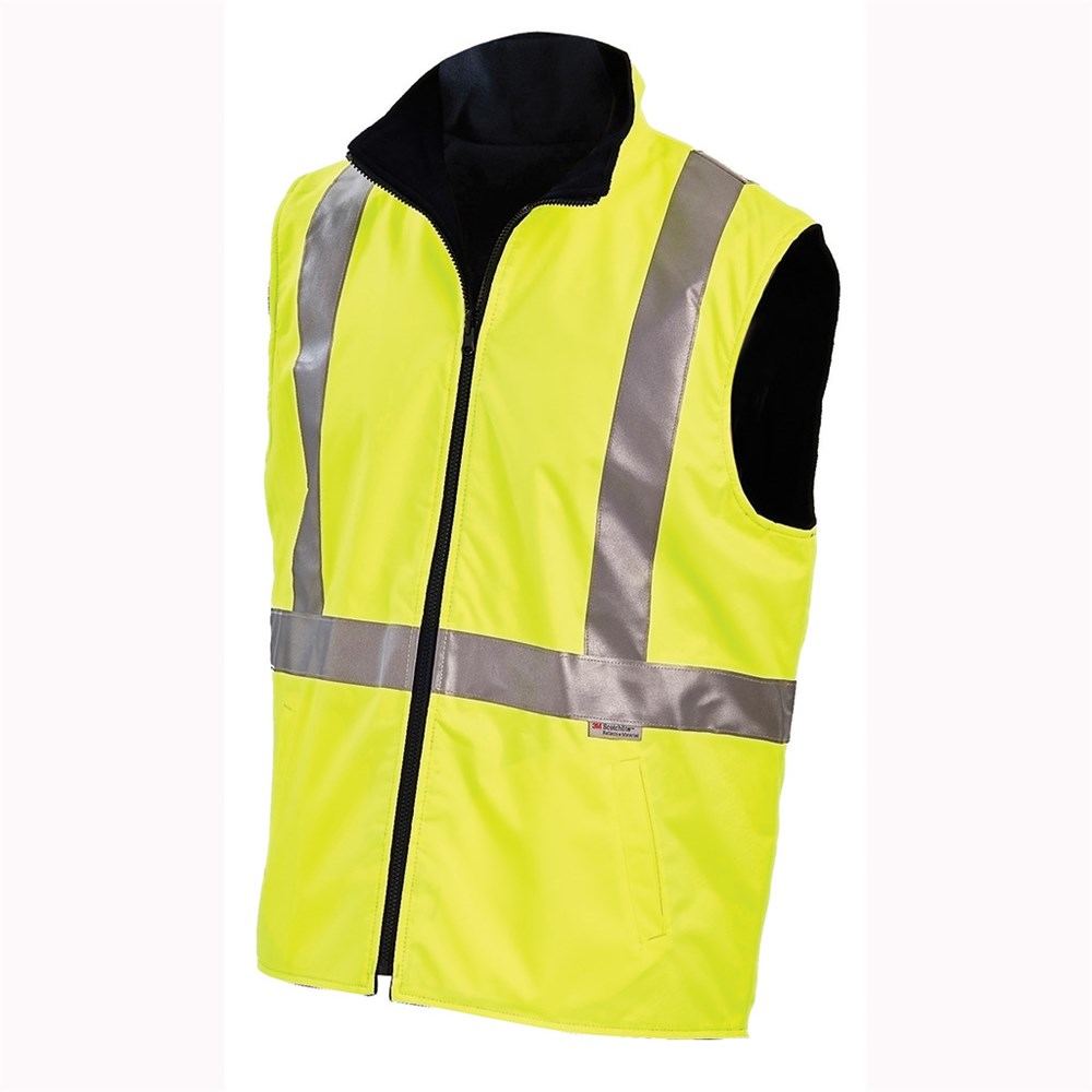 Hi Vis Reversible Vest With Reflective Tape - view 2