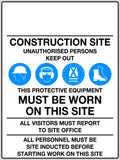 1200x800mm Safety Requirements Sign | Construction Sites | Uniform Safety Signs