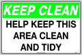 Poly Keep Clean Sign | Warehouse and Workshop | Uniform Safety Signs