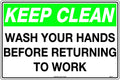 Polypropylene Hand Wash Sign | Food Processing & Warehousing | Uniform Safety Signs