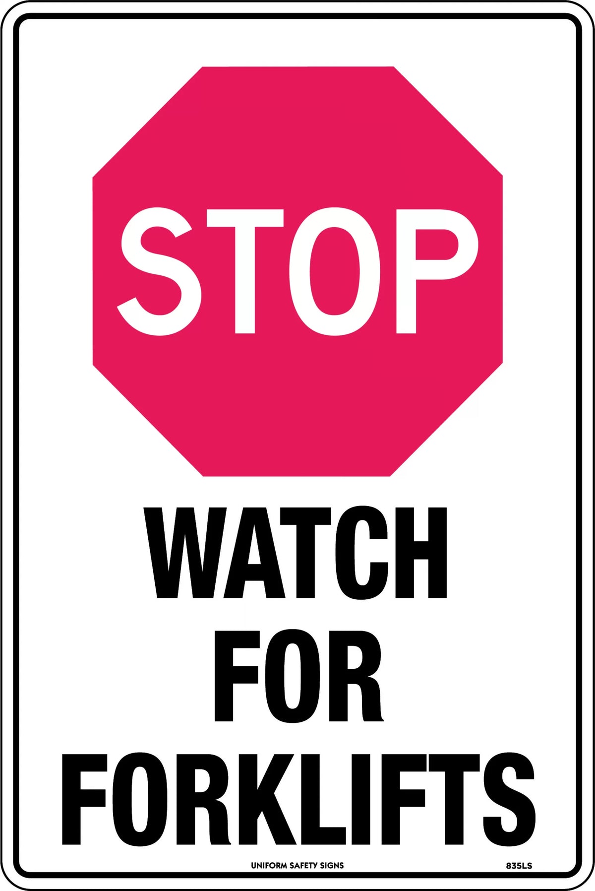 450x300mm Forklift Warning Sign | Warehouse & Logistics | Uniform Safety Signs