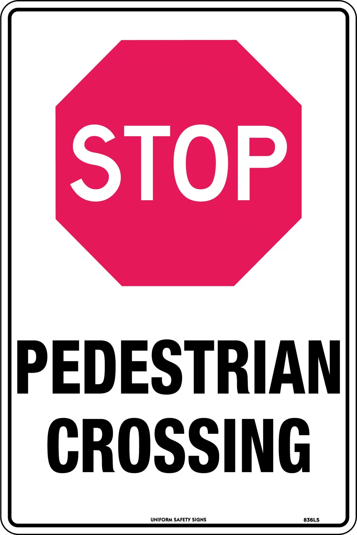 Poly Stop Pedestrian Crossing | Warehouse & Site Access | Uniform Safety Signs