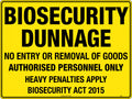 600x400mm Poly Biosecurity Dunnage | Site Entry | Uniform Safety Signs