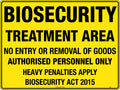 Metal Biosecurity Treatment Area Sign | Site Access | Uniform Safety Signs