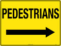 Corflute Pedestrian Arrow Sign | Warehouse & Site Traffic | Uniform Safety Signs