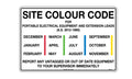 Metal Colour Code Sign | Electrical Equipment Testing | Uniform Safety Signs