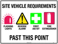 Metal Site Vehicle Requirements Sign | Industrial Sites | Uniform Safety Signs