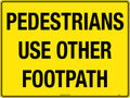 600x400mm Pedestrian Direction Sign | Roadworks | Uniform Safety Signs