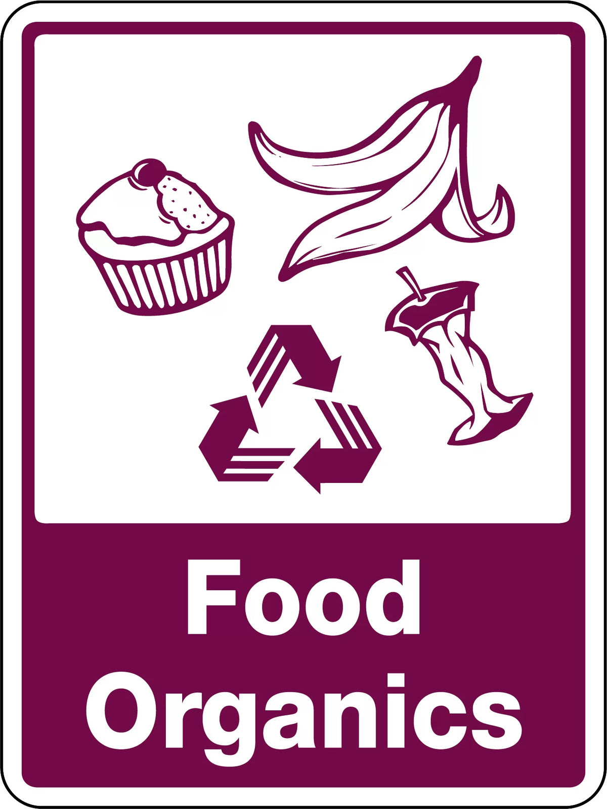 300x225mm Food Organics Sign | Commercial Kitchens | Uniform Safety Signs