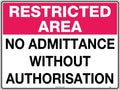Metal Restricted Area Sign | Industrial Access Control | Uniform Safety Signs