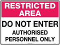 Metal Restricted Area Sign | Industrial Site Access | Uniform Safety Signs