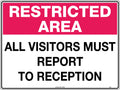 Poly Restricted Area Sign | Reception Entry | Uniform Safety Signs