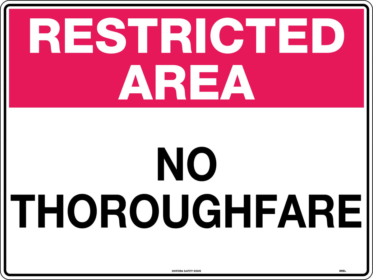 Poly Restricted Area Sign | Industrial Site Access | Uniform Safety Signs