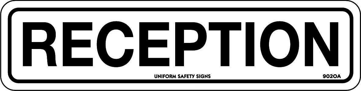 Poly Reception Sign | Office and Clinic Entrances | Uniform Safety Signs