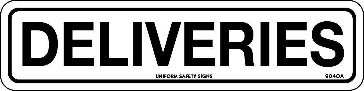 Self Adhesive Deliveries Sign | Loading Docks | Uniform Safety Signs