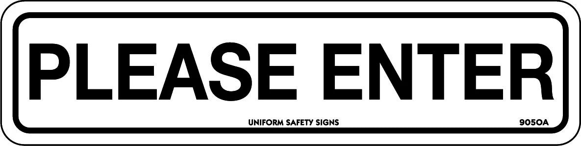 Self Adhesive Please Enter Signs | Access Control | Uniform Safety Signs