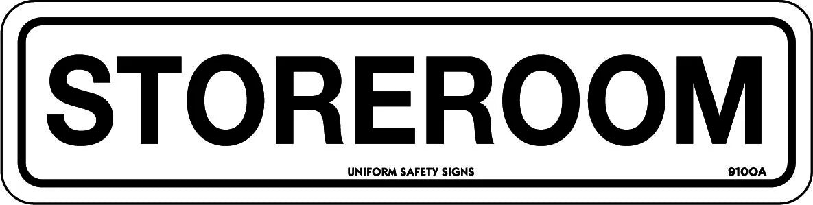 Self Adhesive Storeroom Sign | Warehouse Storage | Uniform Safety Signs