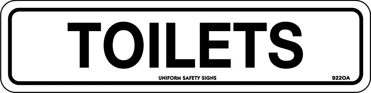 600x400mm Corflute Toilet Sign | Site Facilities Management | Uniform Safety Signs