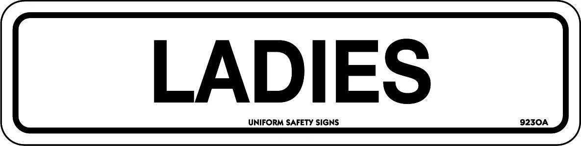 Self Adhesive Ladies Sign | Office and Site Facilities | Uniform Safety Signs